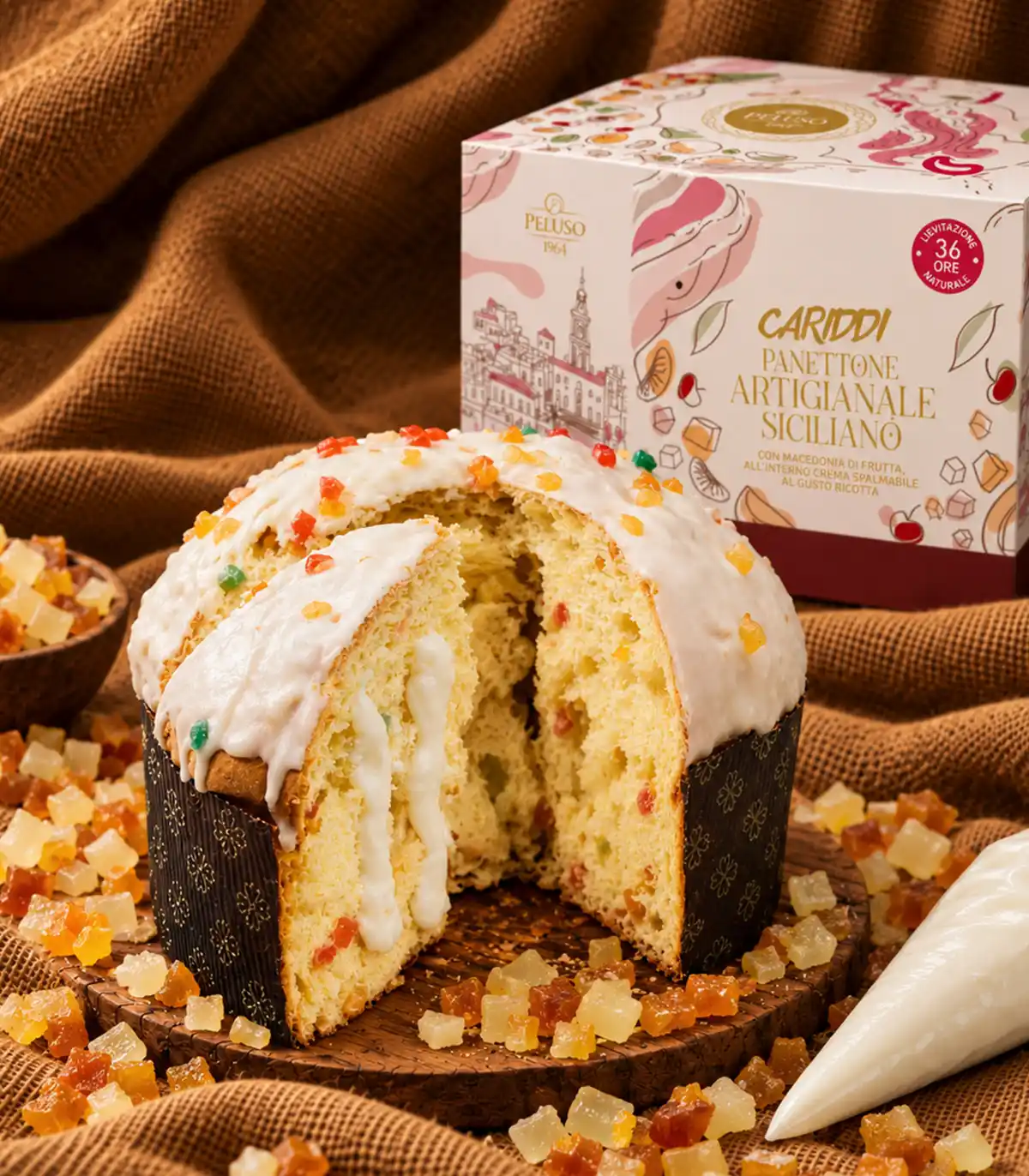 Panettone Cassata con Sac à Poche Ricotta_Scatola
