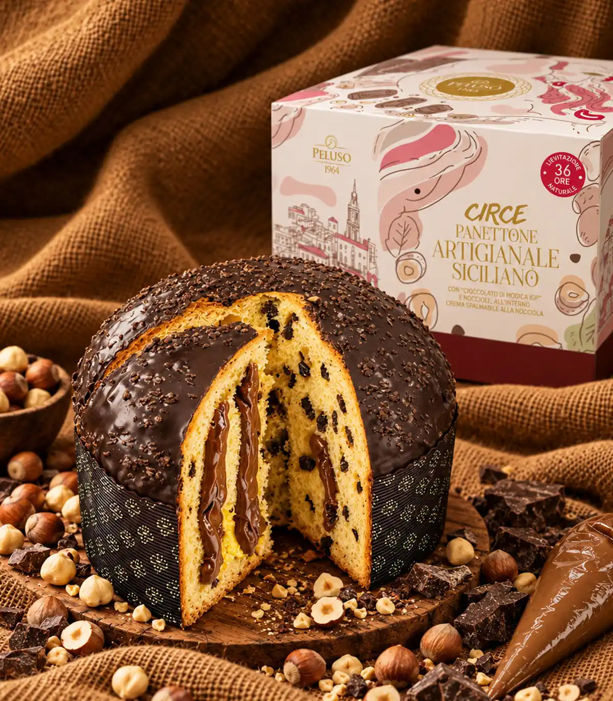 Panettone Nocciola con Sac à Poche Nocciola_Scatola