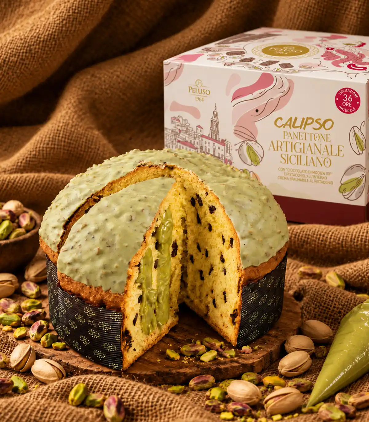 Panettone Pistacchio e Sac à Poche Pistacchio_Scatola