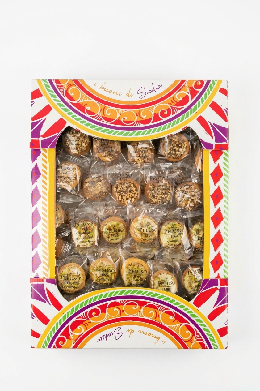 Plateaux Canestrini assortiti nocciola e pistacchio 1250g per hotel e ristorazione Peluso 1964